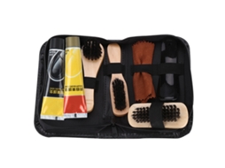 Kit de Cuidado para Lustrar Sapatos 8pcs com Creme Preto e Neutro, Pincéis para Botas e Tênis | S/MARCA