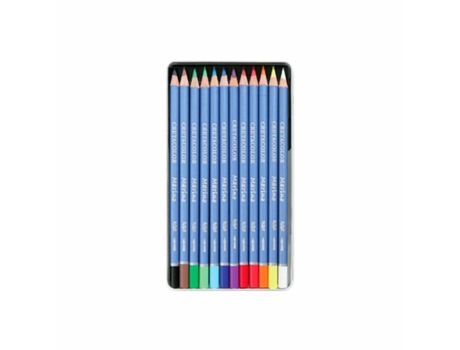Conjunto de 12 Lápis de Cor Aquarela Caixa de Metal Marino BREVILLIER'S CRETACOLOR