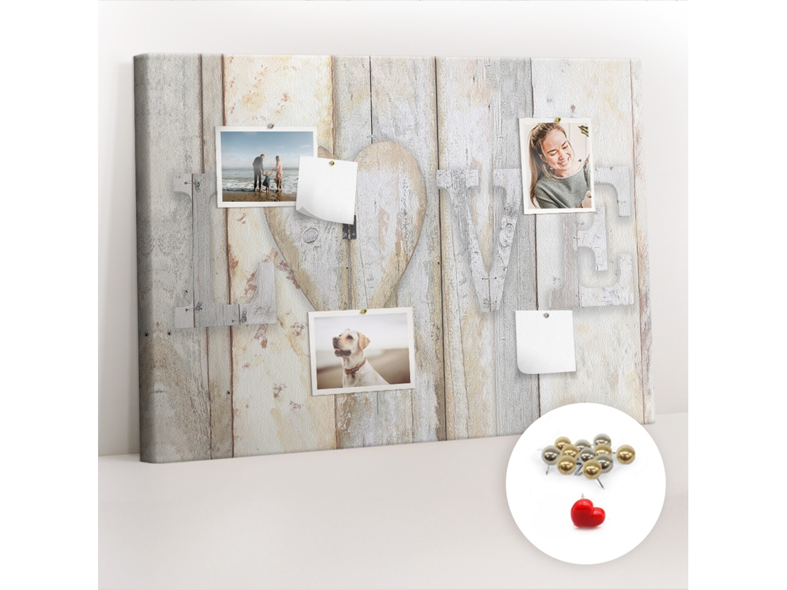 Painel De Cortiça Para Parede Inscrição "amor" Para O Quarto Das Crianças Espelharte (70x100 Cm)