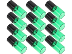 Frascos roll-on recarregáveis de vidro verde de 2 ml, pacote com 15 frascos vazios com ponta esférica para tintas a óleo.
