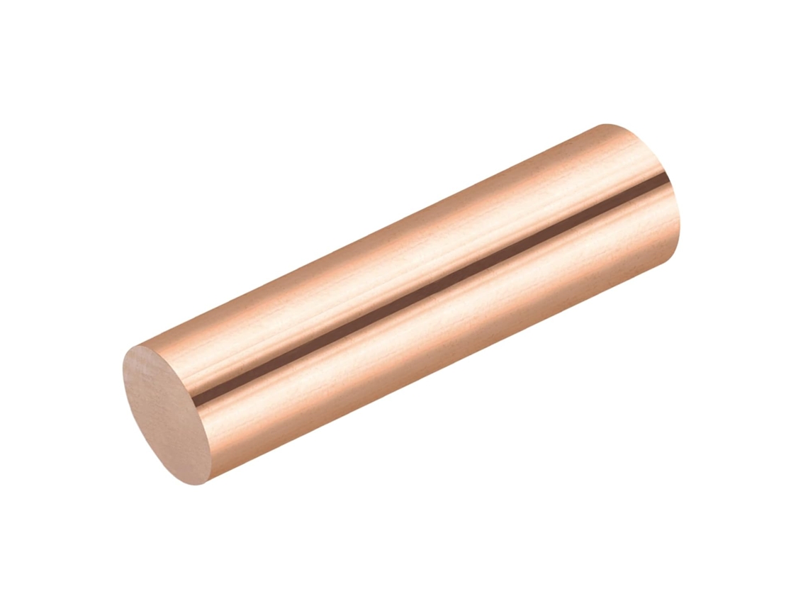 1 Barra Redonda de Cobre Natural com 25mm/0,98 Polegadas de Diâmetro e 100mm/4 Polegadas de Comprimento, Barra de Cobre Maciço para Torneamento DIY