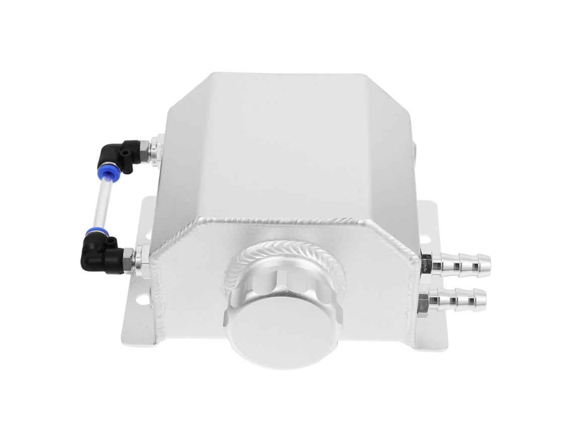 Separador de óleo automotivo de metal estampado de 1 litro, formato quadrado, ventilado