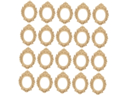Conjunto 20 Porta Retratos Ovais Formato Acabamento Resina Epóxi Vintage Design Retrô Elegante Projetos GOKOCO