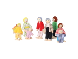 Ats personagens de Casa de Bonecas de Madeira para Crianças com Movimento para Cultivar a Imaginação e Brincar em Família