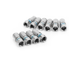Laxiscreed Conectores Rg6 Compression Com F Para Antena E Vídeo, Pack De 10