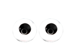 Lentes De Contato Halloween Terror Anual 0 Grau 14.5mm Branco