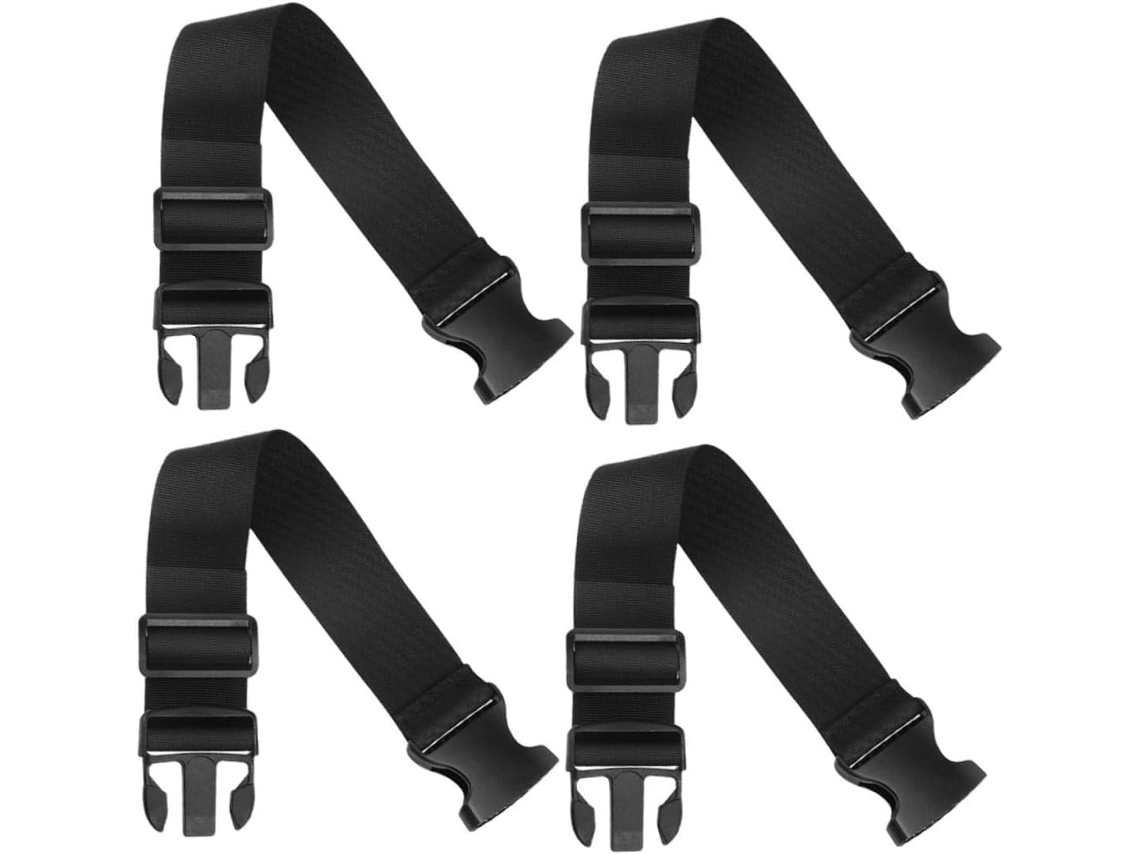 Conjunto De 4 Cintas Ajustáveis Bagagem Alasum Com Fivela Resistente, Cintas Multiuso Fixação De Malas E
