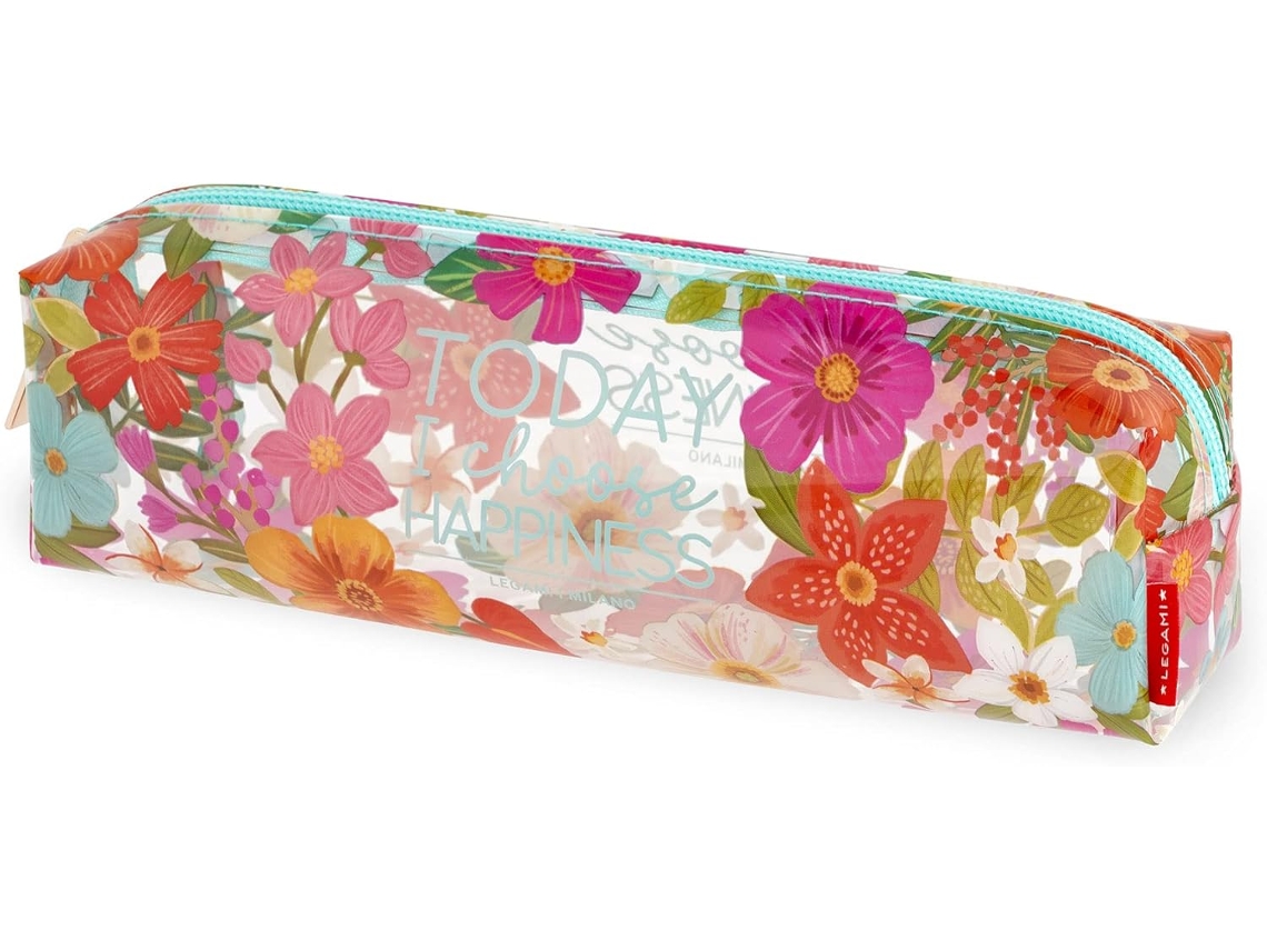 Estojo Transparente Com Estampa Floral, Unissex, Para Adultos, Design Exclusivo. Gokoco