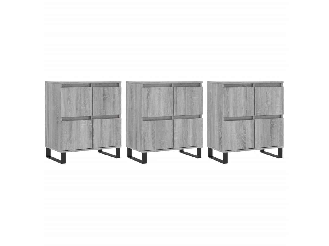 Sideboard, Sideboards Vidaxl Cinzeto Madeira Processada (n/a)