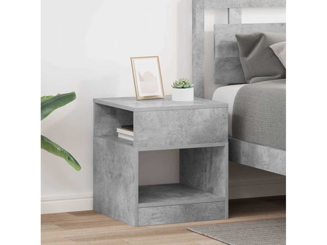 Vidaxl Mesa De Apoio 2 Unid. Cinzento 40,5 X 40 X 45 Cm