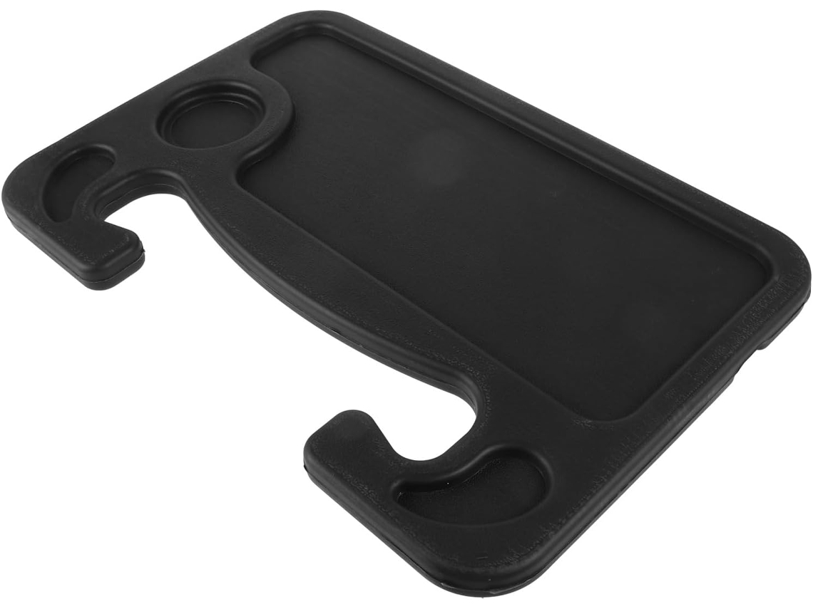 Tablet Portátil Grande Preto Para Volante De Carro Com Suporte Para Copos Seguro.
