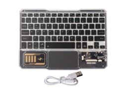 Teclado Sem Fio Transparente Bluetooth Para Tablet