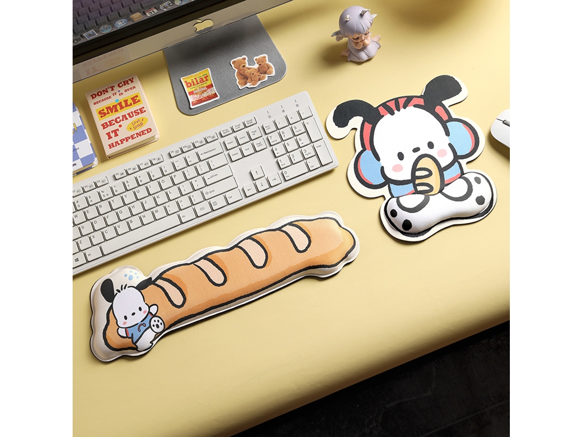 Almofada HEXINYIGJLY Apoio Punho Teclado Rato Espuma Memória para Gaming, escritório Pão Pequeno | HEXINYIGJLY