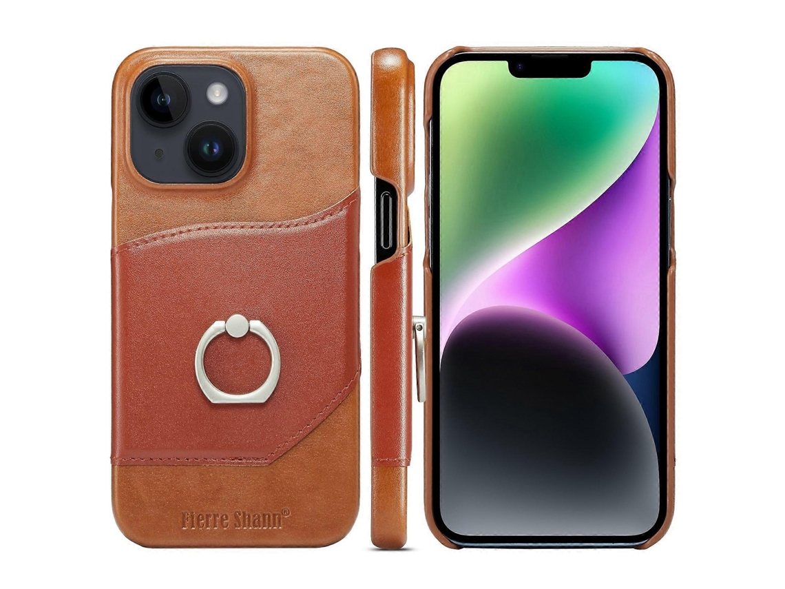Lurelia Capa Iphone 14 Couro 360° Castanho
