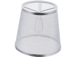 Abajur Decorativo Artesanal em Tecido Prateado Transparente e Leve para Luminária Diy. SFUSHOS
