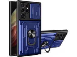 Lente para Telefone Ultra Proteção Deslizante para Samsung Galaxy S22 Ultra 5G HONGWE. Textura Macia Rígida com Anel de Suporte
