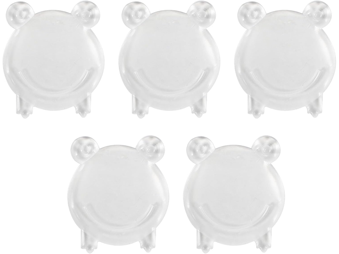 Conjunto de 5 protetores adesivos de silicone transparente.