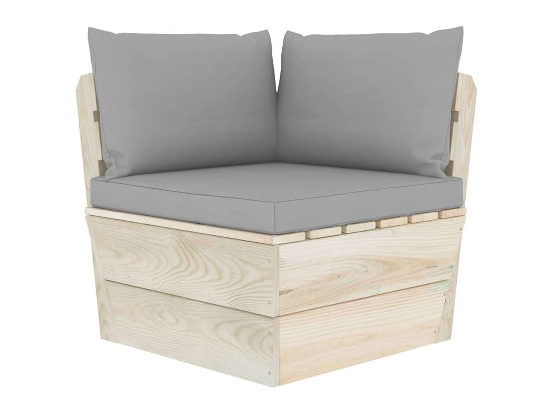 Pallet Corner Sofa, Pallet Corner Sofas Vidaxl Cinzeto Madeira (n/a)