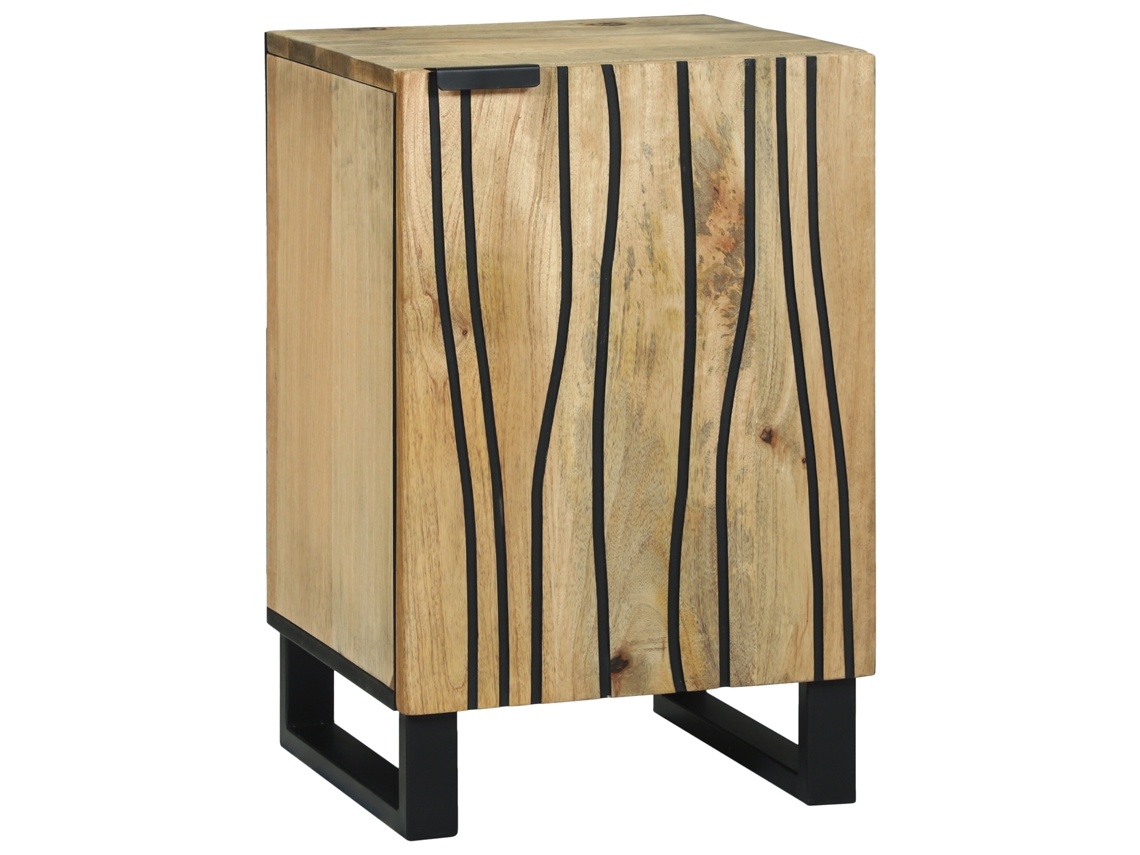 Conjunto 1 Penteadeira De Banheiro Vidaxl Castanho Madeira De Mangueira Maciça (38 X 33,5 X 58 Cm)