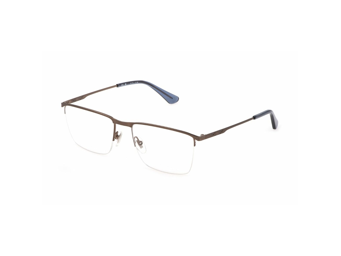 Armação de óculos masculina Police Vplg75-550f68 (marrom - metal - 145 mm - Ø 55 mm)