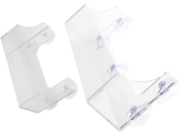 Organizador de Geladeira Toyvian com Ventosas, 2 Peças, Acrílico Transparente, Sem Necessidade de Mobiliário, Capacidade para 3 a 5 Latas