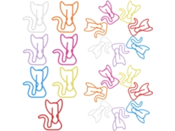 50 alfinetes em formato de gato, joias de metal, duráveis e versáteis para trabalhos criativos de papelaria, sem uso.