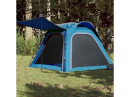 Vidaxl Tenda De Campismo 4 Pessoas Libertação Rápida Impermeável Azul