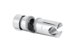 Suporte de Chuveiro Universal Ajustável, Prendedor para Barras 18‑25mm, Rotação 360°, Cromado