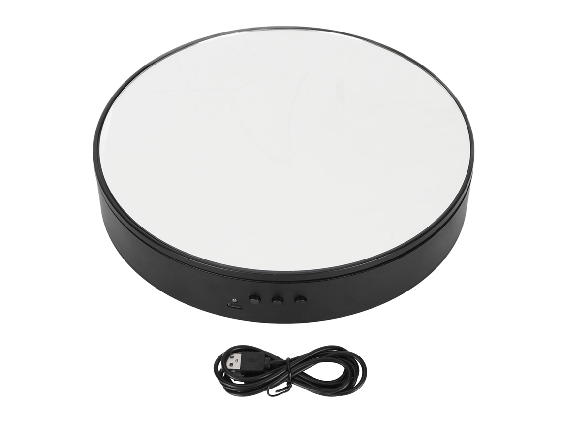 Base Giratória 360 Graus 5kg Suporte Usb/bateria Toca Disco Exposição Silenciosa
