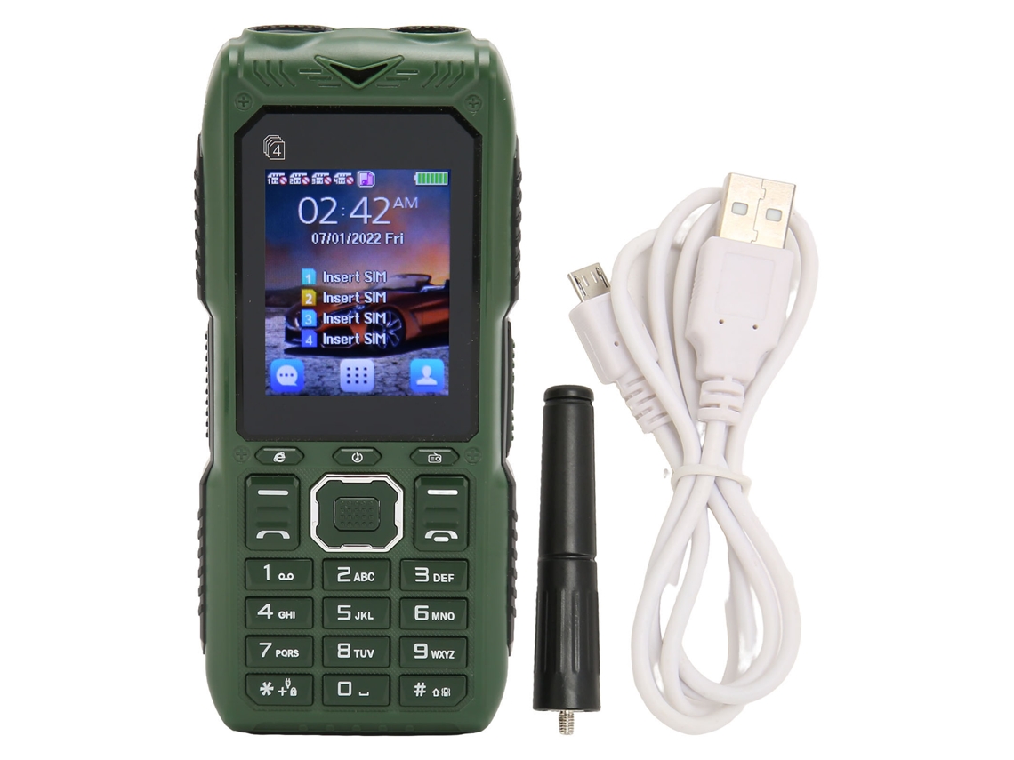 2026zentro-telefone Celular 2g Para Idosos Botões Grandes Tela 2.4 Polegadas Bateria 10000mah 4 Chips 4 Standbys Verde