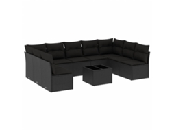 Garden Sofa Set, Garden Sofa Sets Vidaxl Preto Rattan / Vime (n/a)
