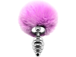 Plug Anal ALIVE de Metal  com Pompom  (Tamanho:  S - Lilás)