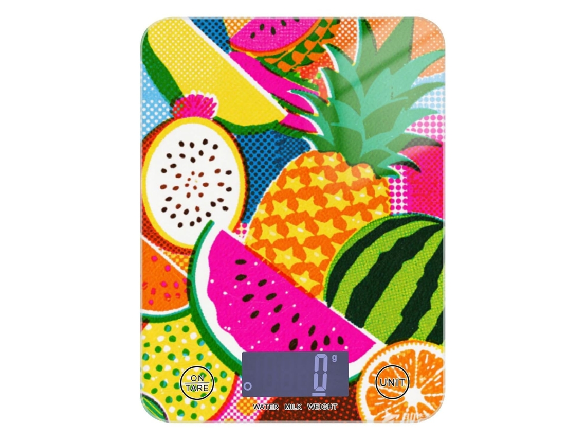 Balança De Cozinha Inteligente Bright Color Fruits 5kg 5g, Com 4-recipientes Especiarias, Capacidade De Viagem