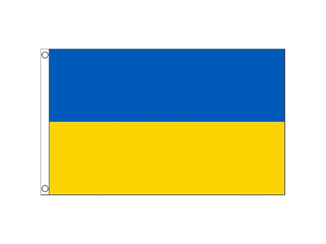 Bandera De Ucrania Grande 150x90 Cm, Poliéster 100%, Grommet De Latón, Resistente A Clima, Ideal Para Interior Y Exteriores