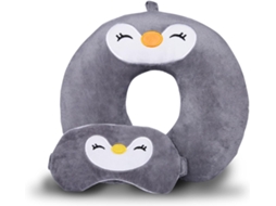 Almofada de Viagem Cinza, de Infantil, de Pescoço Fofo AQUAFORGE