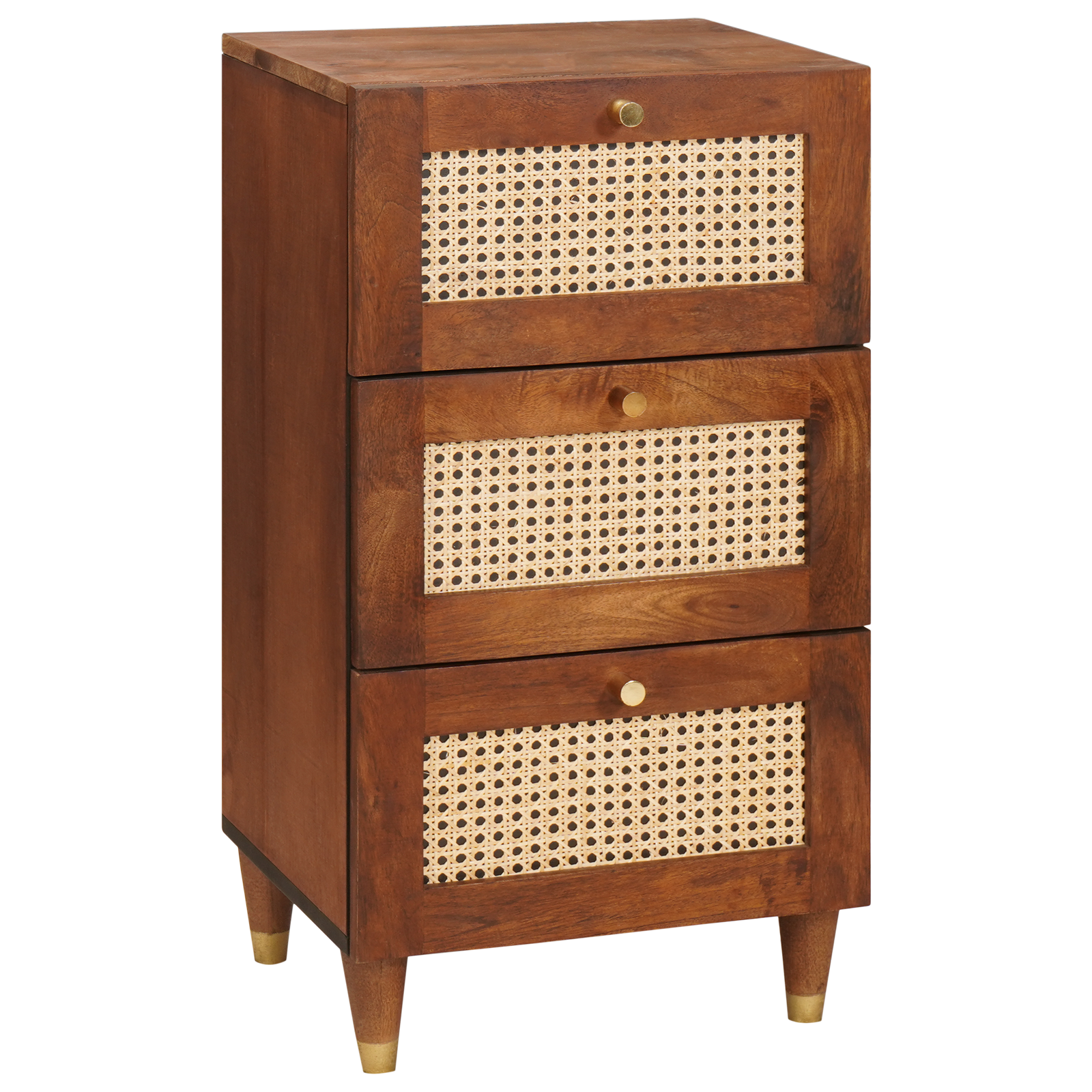 Conjunto 1 Buffet Moderno Vidaxl Castanho Madeira De Mangueira Maciça (40 X 33,5 X 75 Cm)