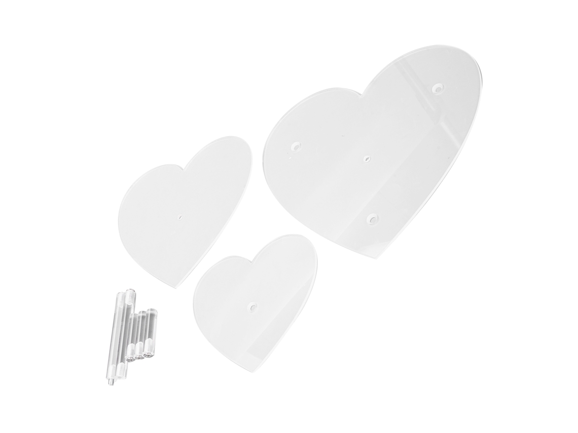 Eoocoo Clear Heart-shaped Acrylic Cupcake Stand