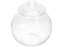 Pote De Vidro Redondo Para Armazenamento Alimentos Com Tampa Hermética Borracha, Capacidade De 2, 5kg, Durável E Fácil