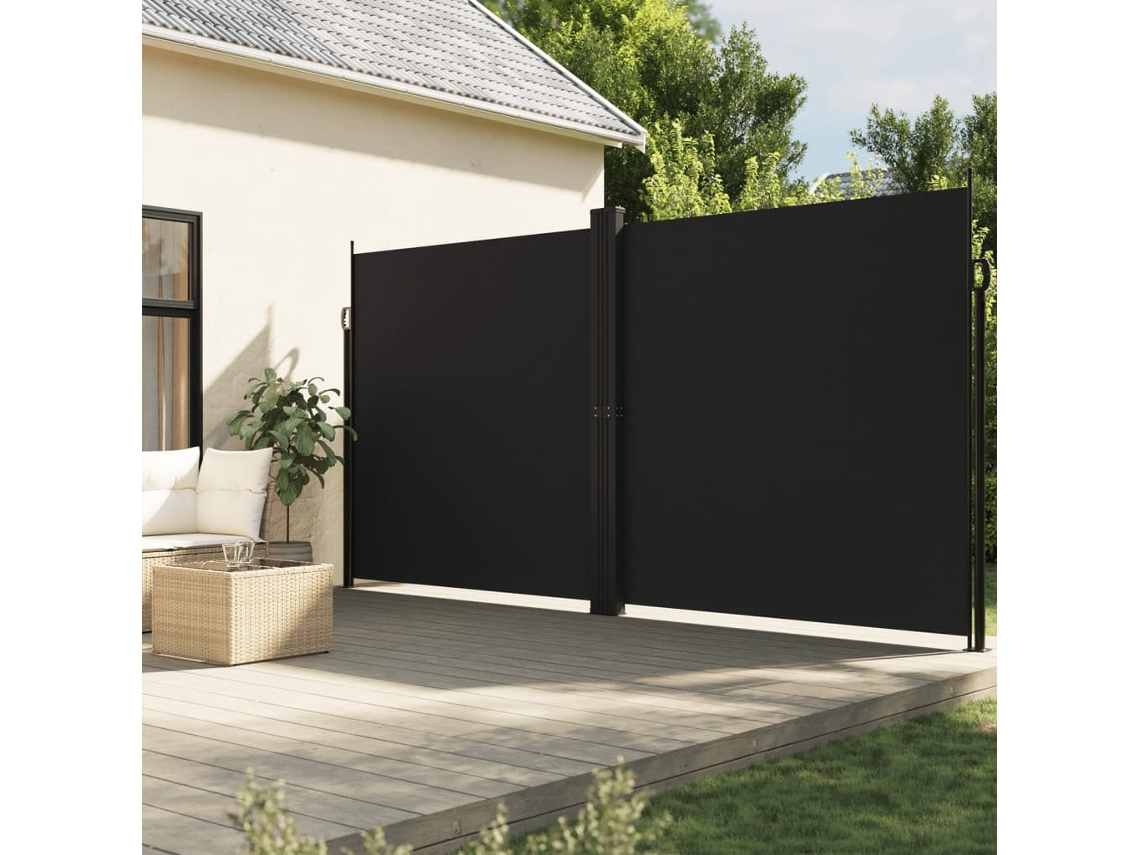 Vidaxl Toldo Lateral Retrátil 200x600 Cm Preto