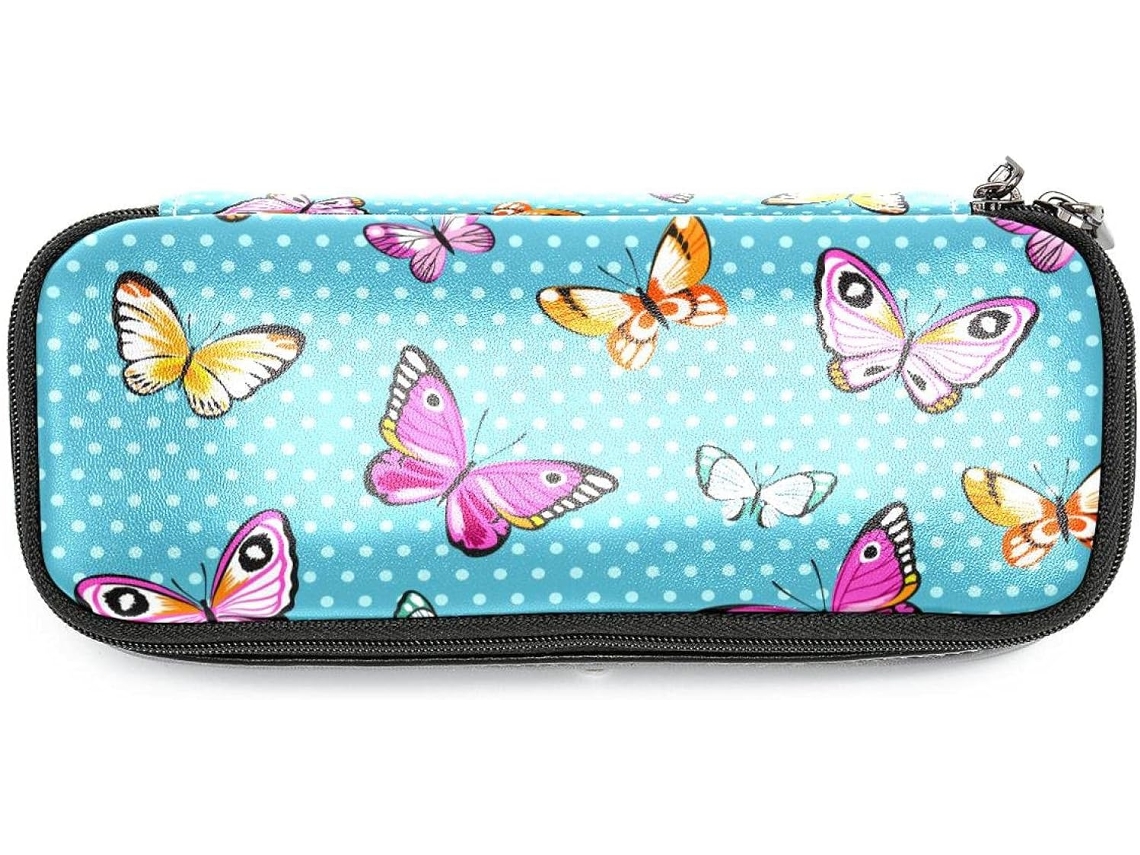 Large Estojo Com Design De Borboleta, Ideal Escola, Escritório, Adultos, Meninas E Meninos