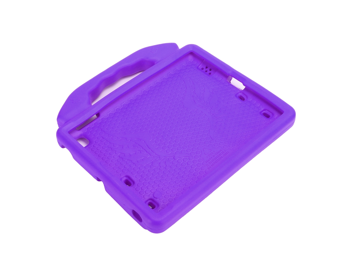 Capa protetora de EVA à prova de choque para tablet iOS 2/3/4 de 9,7 polegadas (roxo/dourado claro)