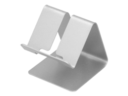 Suporte de Mesa Leve e Portátil em Liga Alumínio para Celulares Tablets, na Cor Prata AQUAFORGE