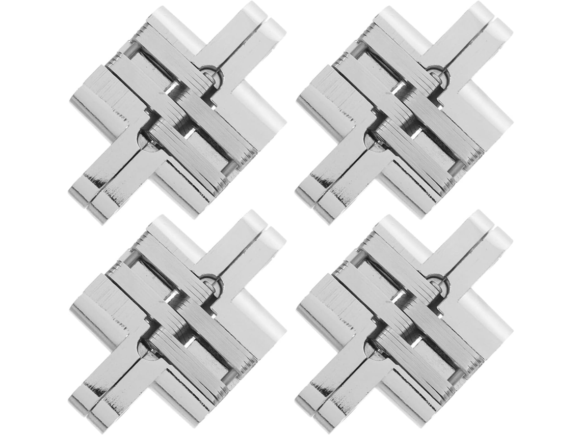 Conjunto De 4 Mini Dobradiças Ocultas Em Liga Zinco Para Portas