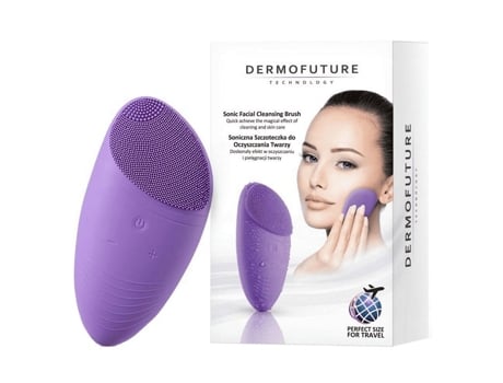 Mini Escova De Limpeza Facial Sonora Dermofuture Sonic Roxo