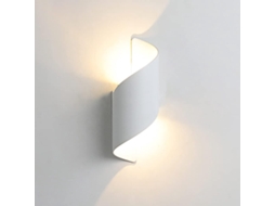 12 W Aplique De Parede Led Interior/exterior,luz Branca Quente,iluminação Moderna Alto E Baixo,resistente À Água,barra Espiral Em Metal Btforus
