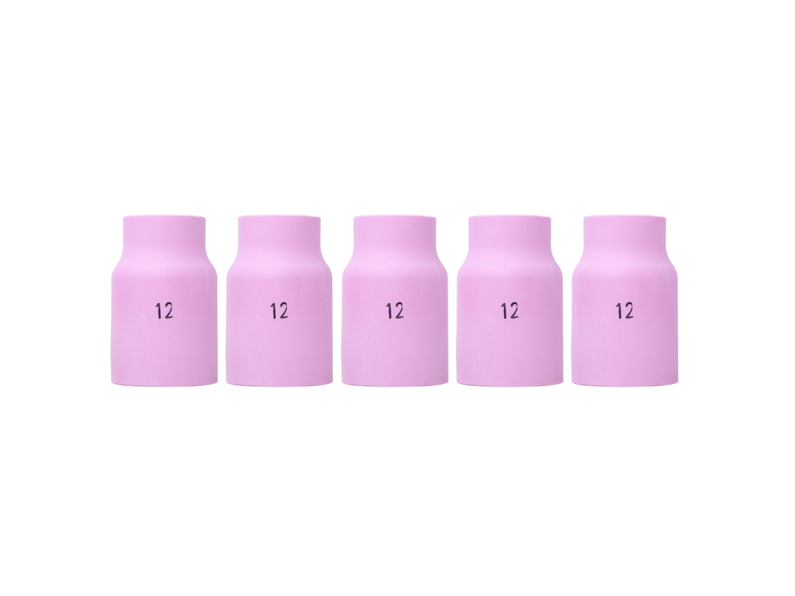 Conjunto de 5 bicos de cerâmica com lente de gás grande 53n87 (12 peças) para tocha de soldagem TIG