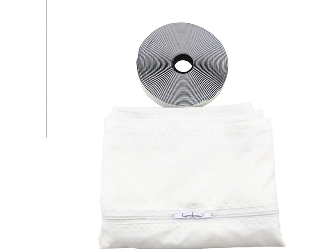 Ac Tela De Vedação Para Janelas Ar Condicionado Portátil Com Zíper E Fita Adesiva Resistente Evitar Vazamento Frio Em