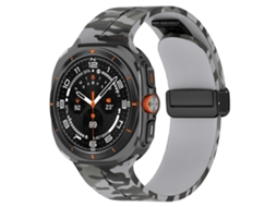 Pulseira De Silicone Com Fecho Magnético Dobrável Para Samsung Galaxy Watch Ultra 47mm