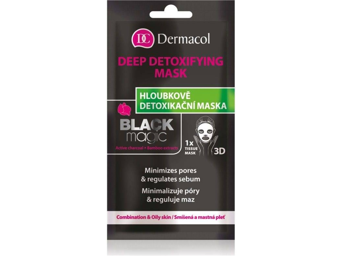 Máscara de Rosto DERMACOL Black Magic Detoxifying Face Sheet Mask (1pc)
