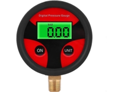 Manômetro Digital de Pressão de Pneus com LCD, 1/8 Npt, Alta Precisão, 0 200psi, Multifuncional para Carros, Motos e Bicicletas S/MARCA